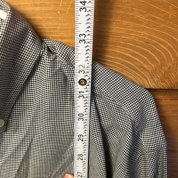 Ralph Lauren Mens Gray checkered Long Sleeve Button Up Shirt 16 1/2 32/33 Cotton - Picture 5 of 8